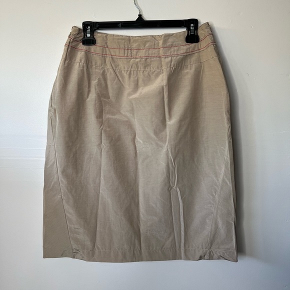 NWT Pile Ou Face Paris Tan Contrast Stitch Skirt, 6 - Picture 4 of 9